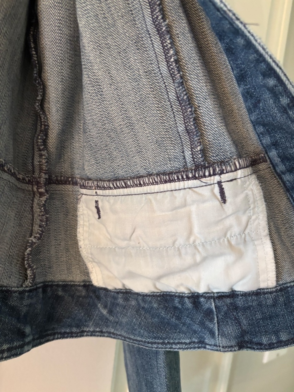 INC International Concepts Denim Jacket Brass Button Stretch Jean Jacket Size M - Picture 9 of 16